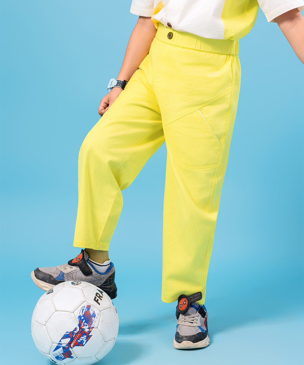 NextGen Colour Block Boys Co-ord Sets - Marshmallow & Ray Flower