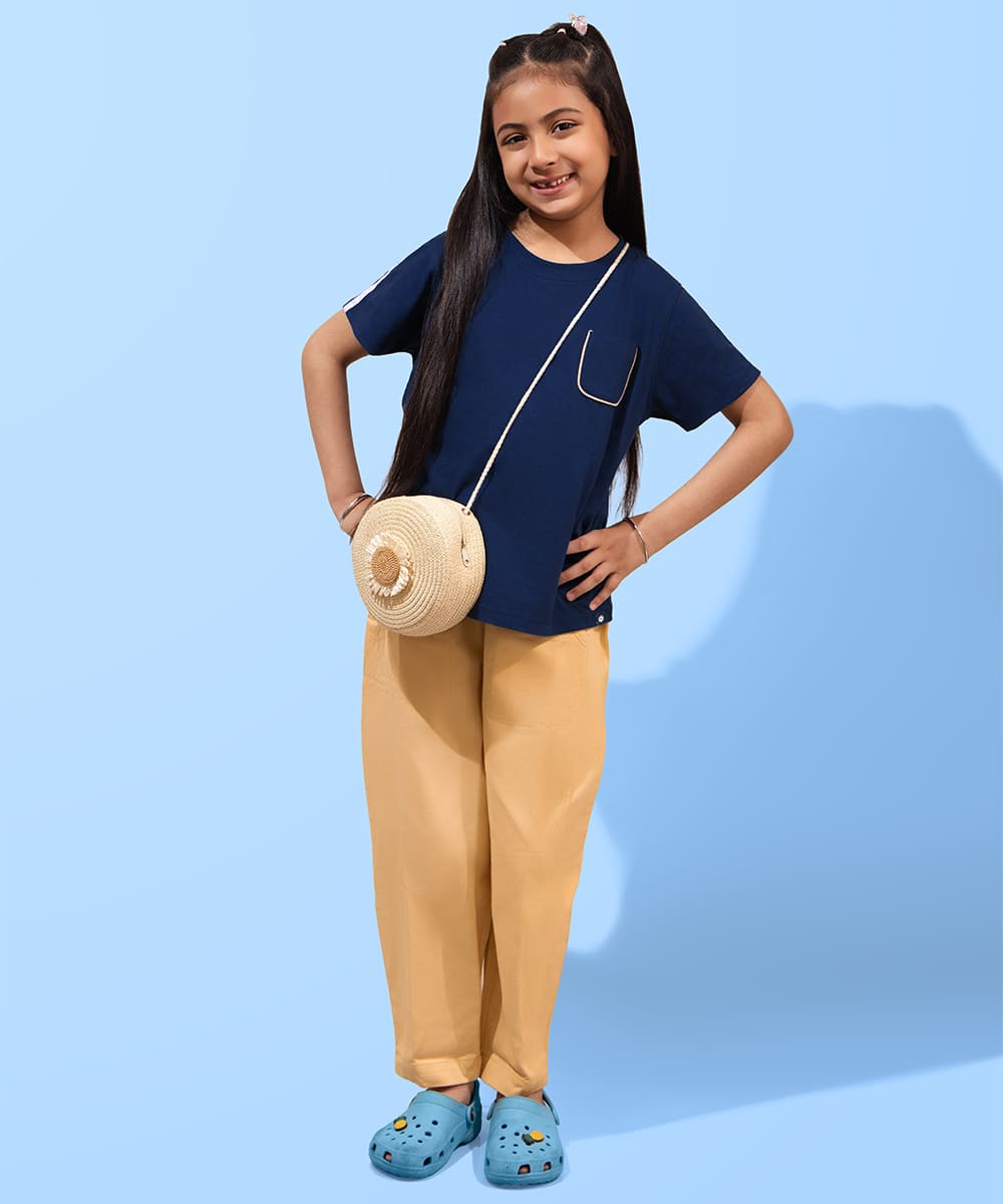 Trend Flow Girls Trousers - Ecru