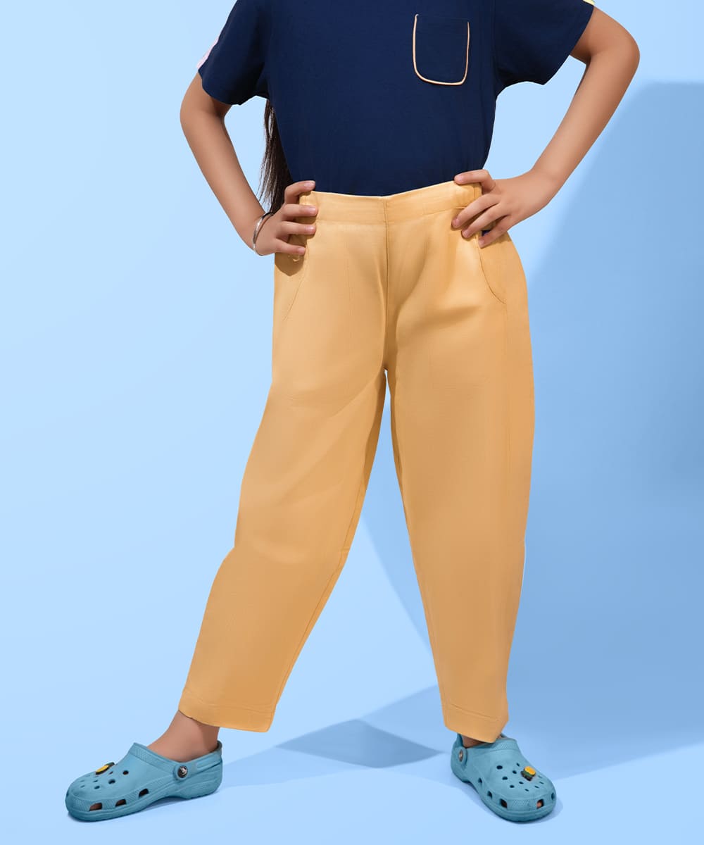 Trend Flow Girls Trousers - Ecru