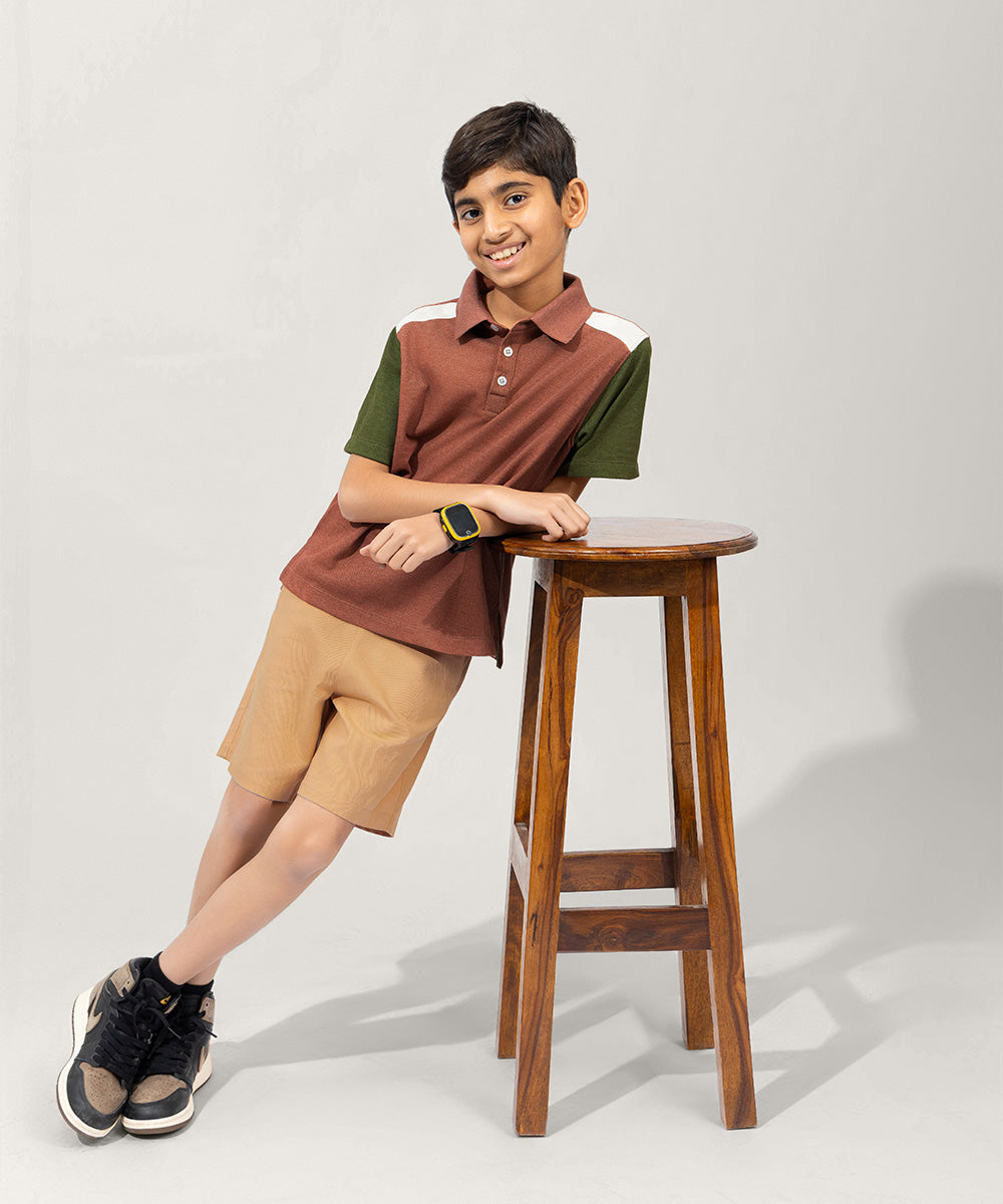 Timeless Twist Boys T-Shirt - Burnt Brick