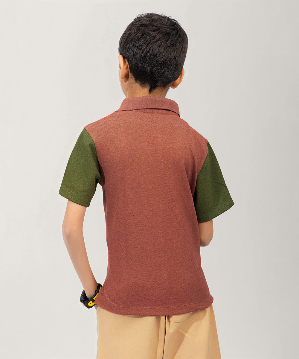 Timeless Twist Boys T-Shirt - Burnt Brick