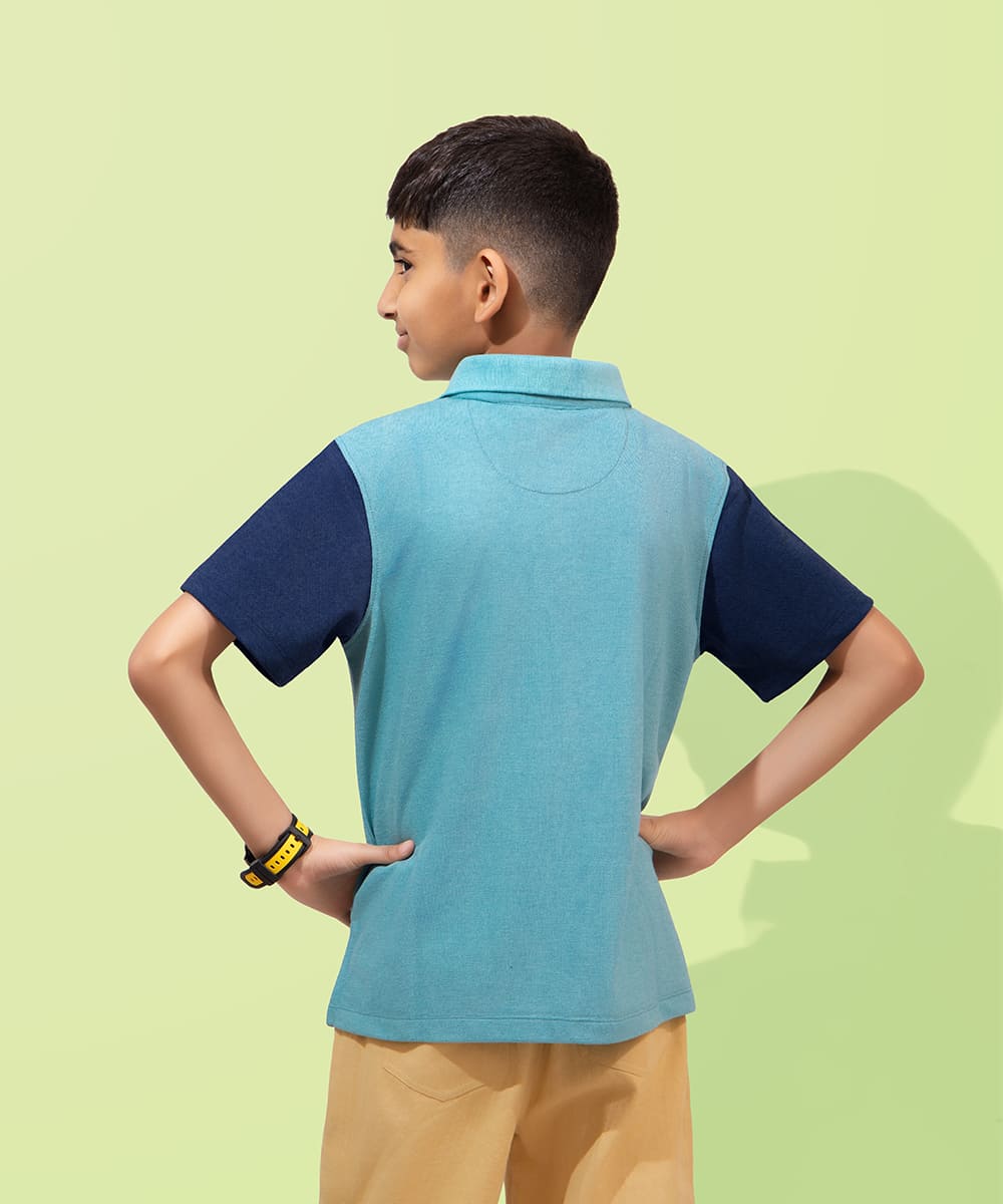 Timeless Twist Boys T-Shirt - Dusty Turquoise