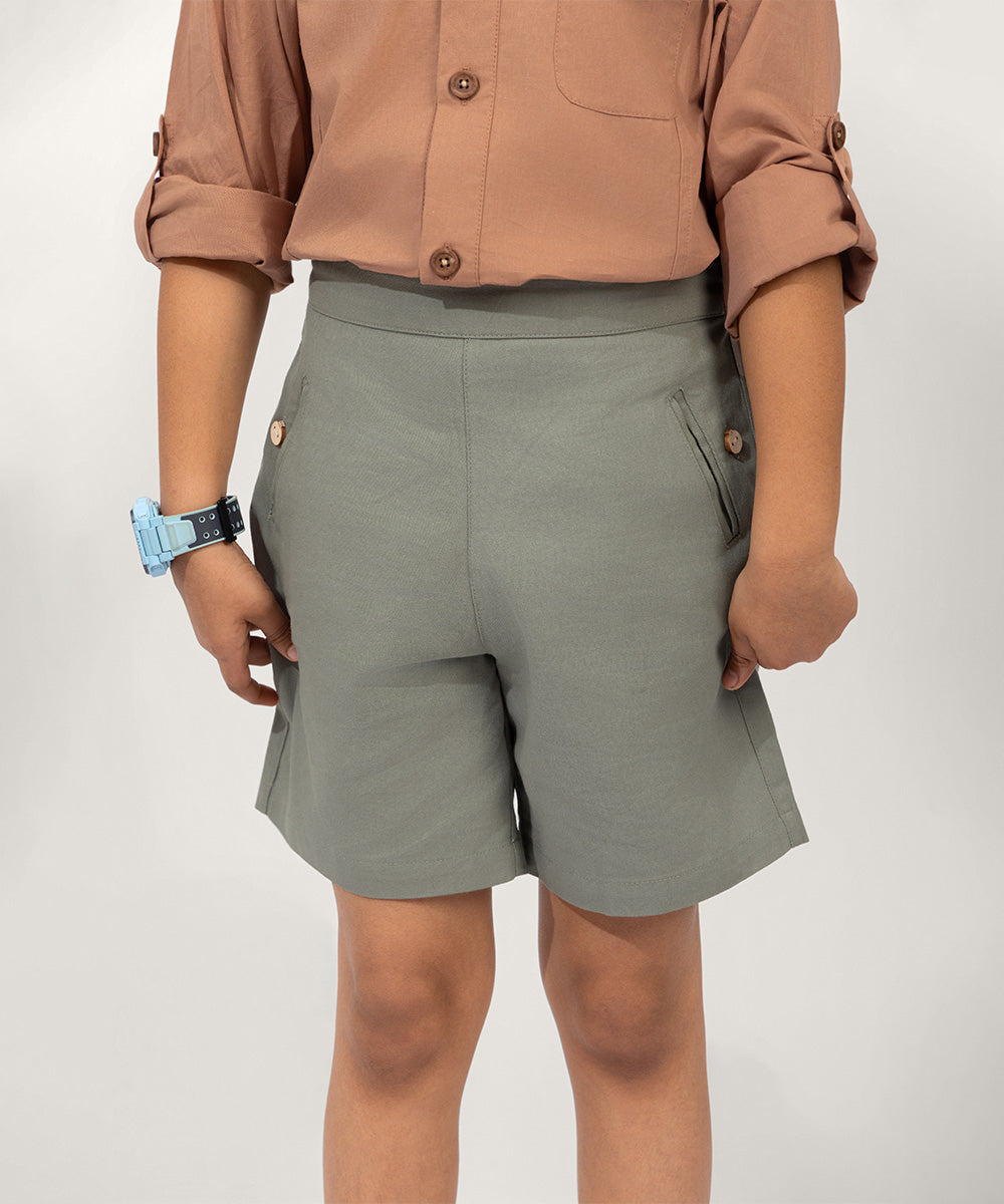 Classy Explorer Boys Shorts - Slate Grey