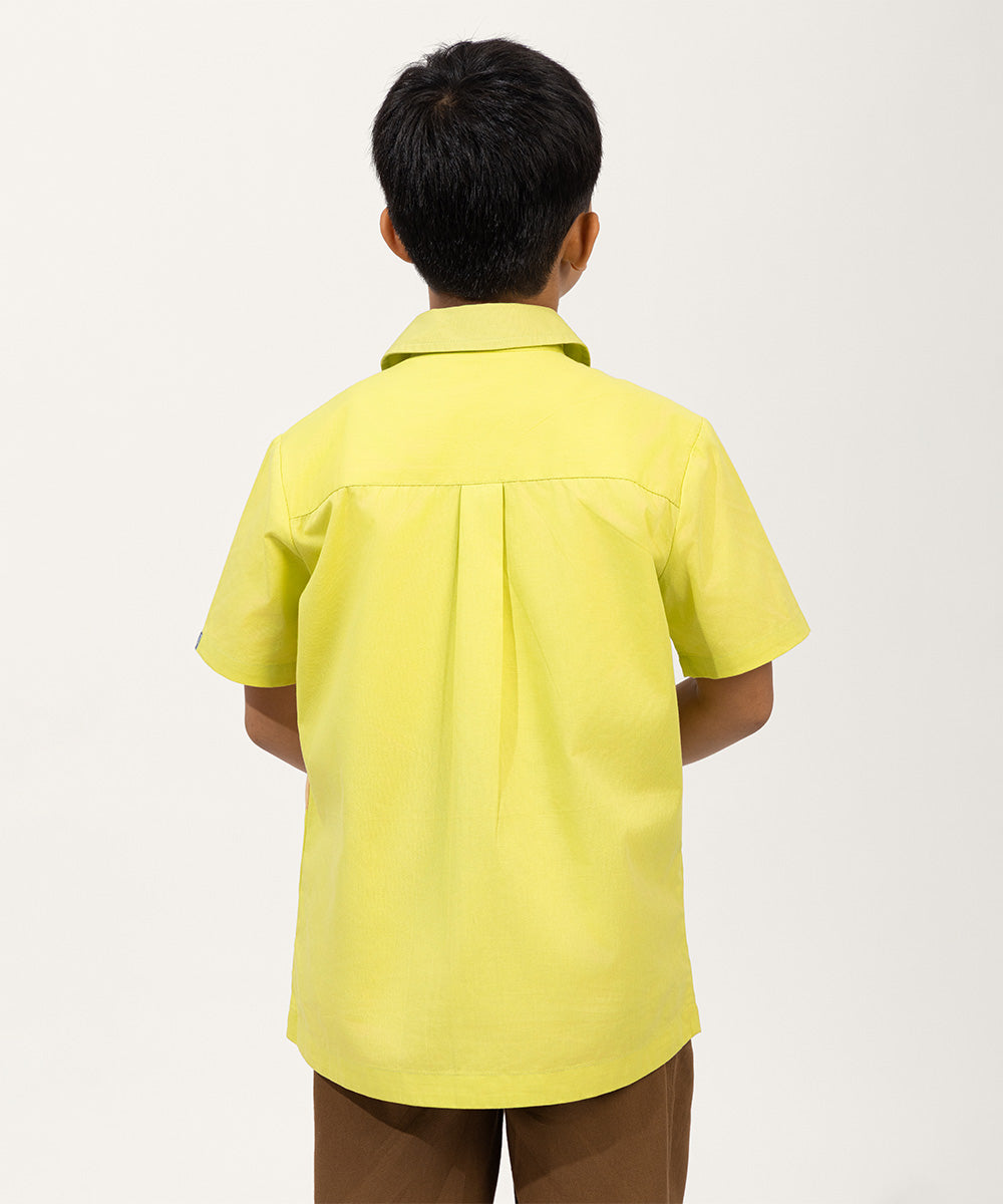 Street Smart Loose Fit Boys Shirt - Pistachio