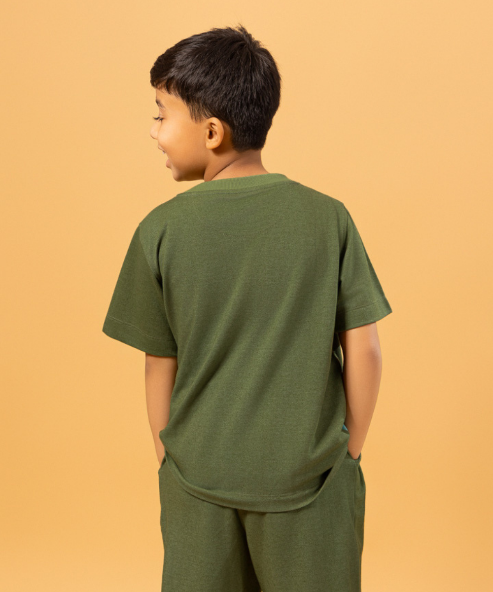Round The Clock Boys Co-ord Sets - Avocado & Dusty Turquoise