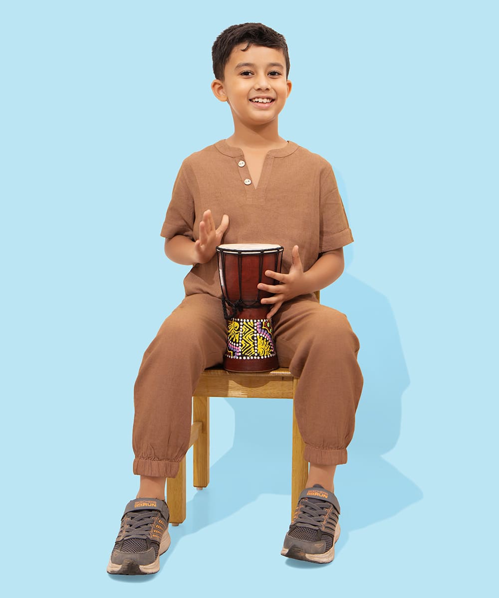 All Day Smarties Unisex Co-Ord - Mocha Mousse