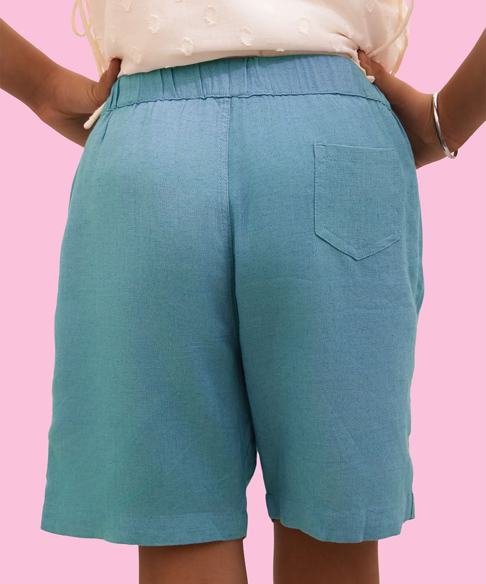 Happy Hoppers Unisex Shorts - Dusty Turquoise