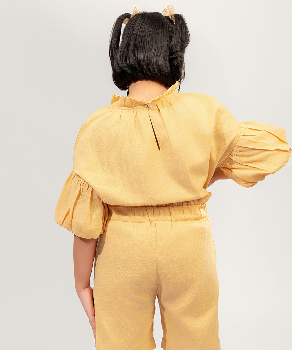 Frill Pop Girls Co-ord Sets - Vanilla Latte
