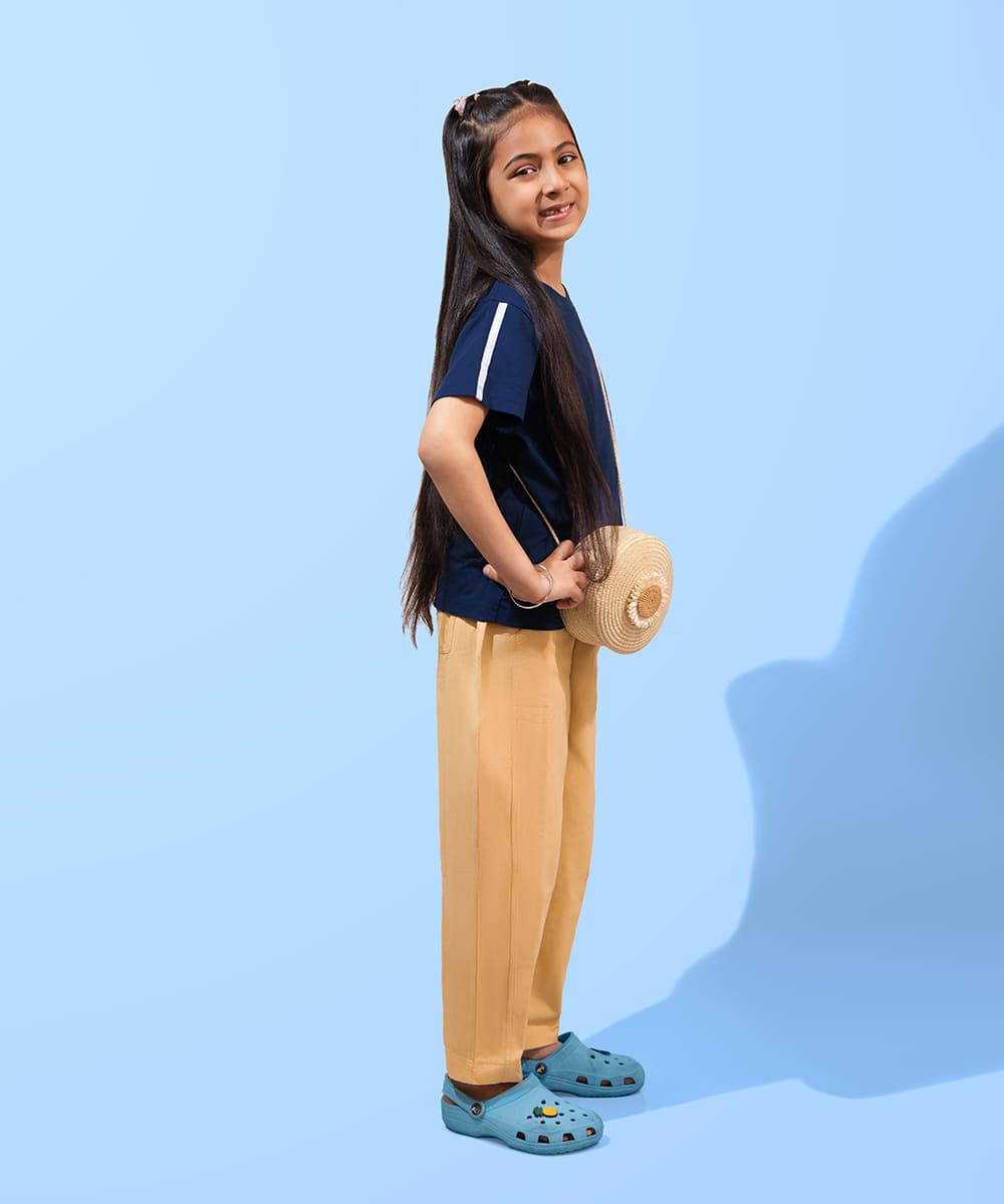 Trend Flow Girls Trousers - Ecru