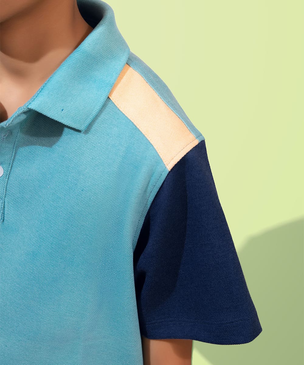 Timeless Twist Boys T-Shirt - Dusty Turquoise