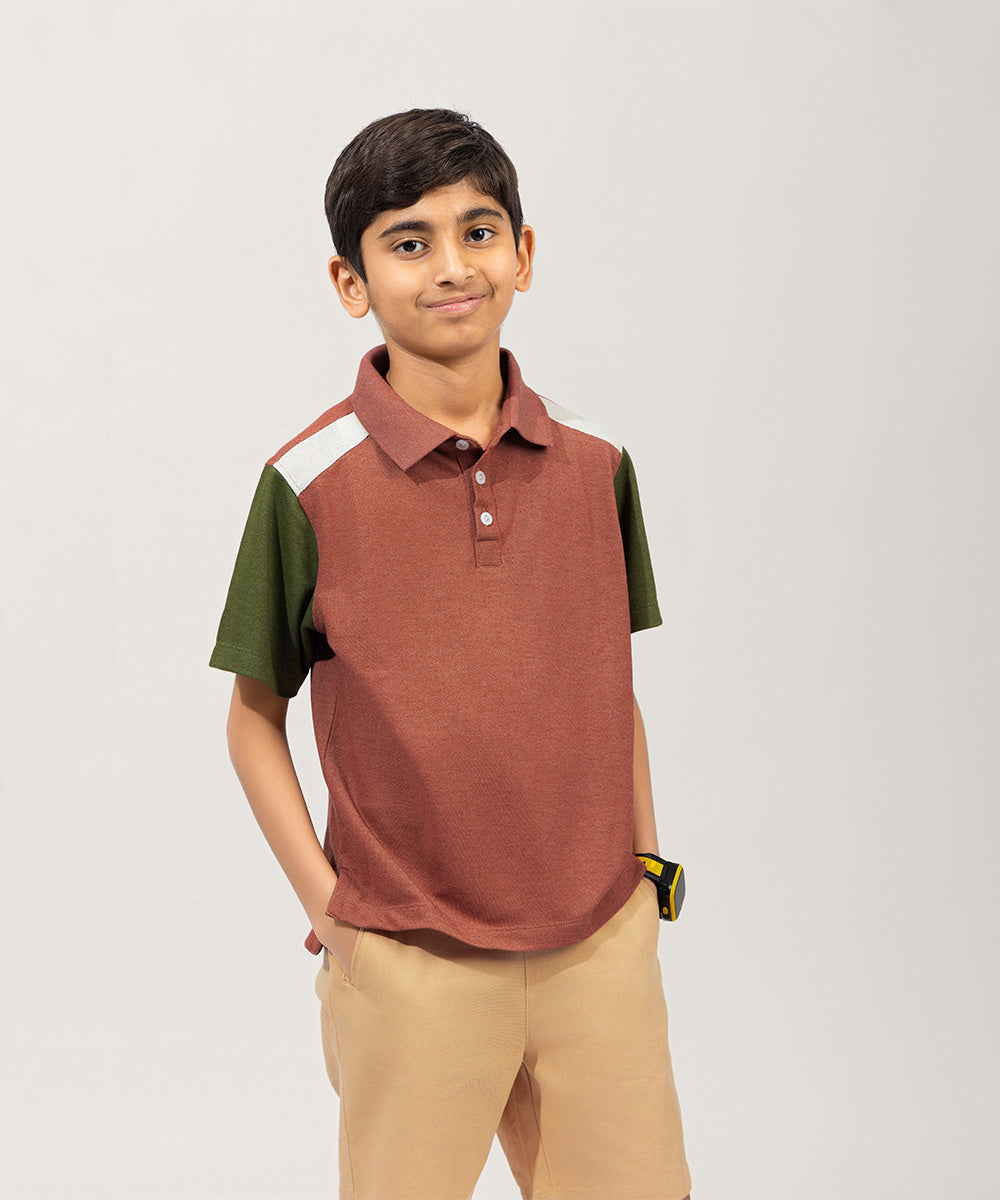 Timeless Twist Boys T-Shirt - Burnt Brick