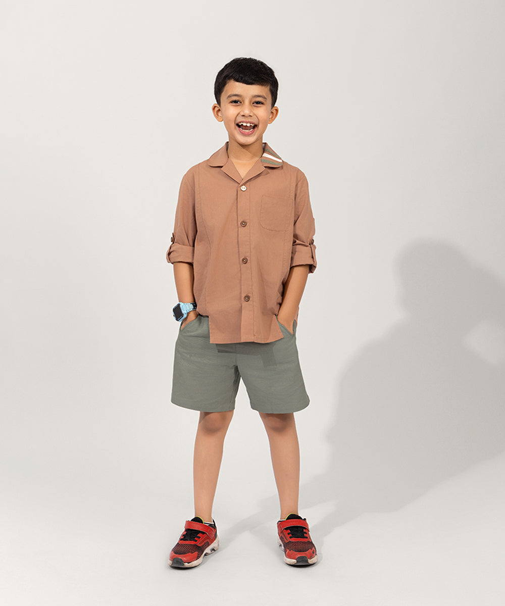 Classy Explorer Boys Shorts - Slate Grey