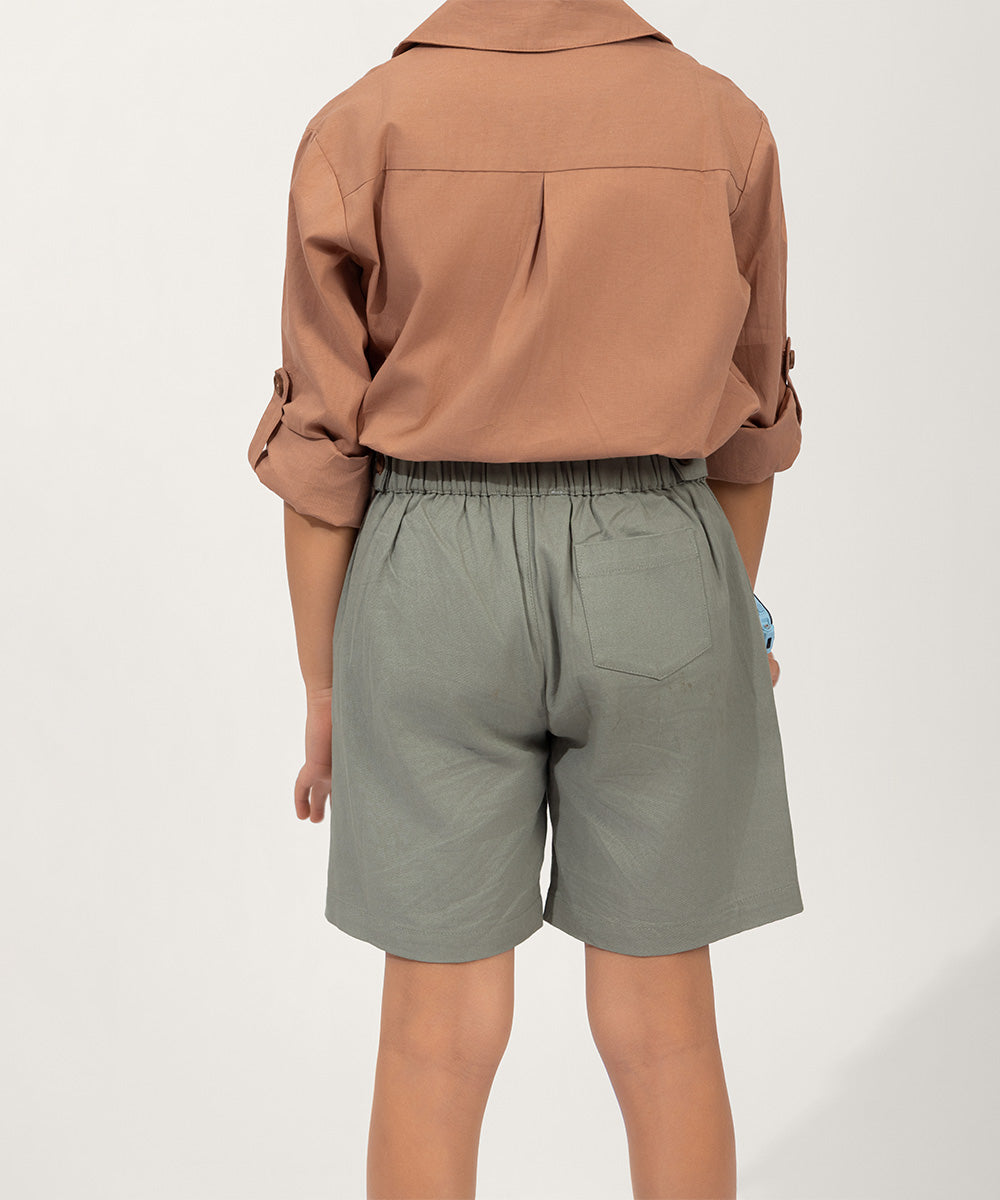 Little Explorer Co-ord Set - Mocha Mousse & Slate Grey