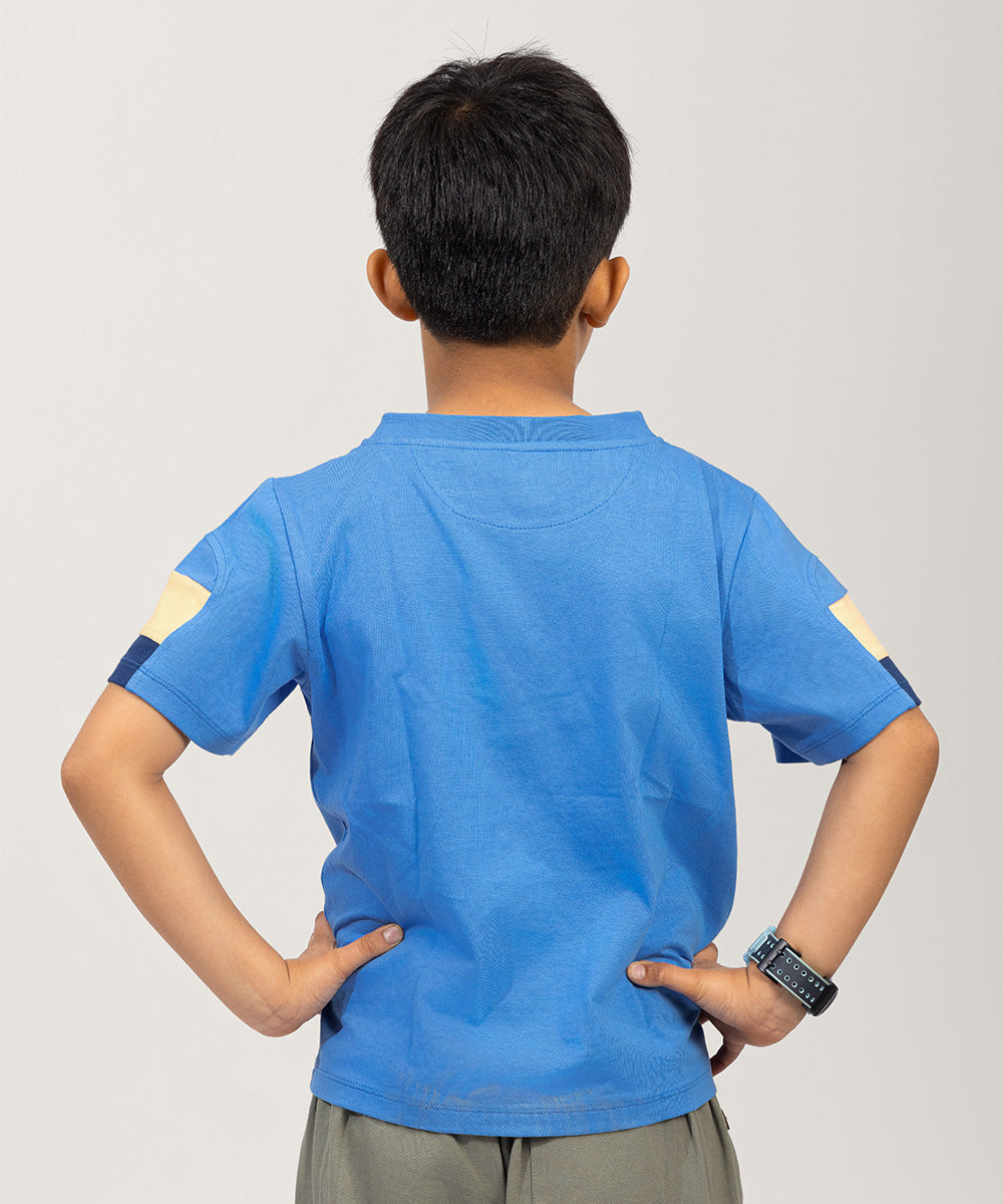 Color Dash Boys T-Shirt - Lake Blue