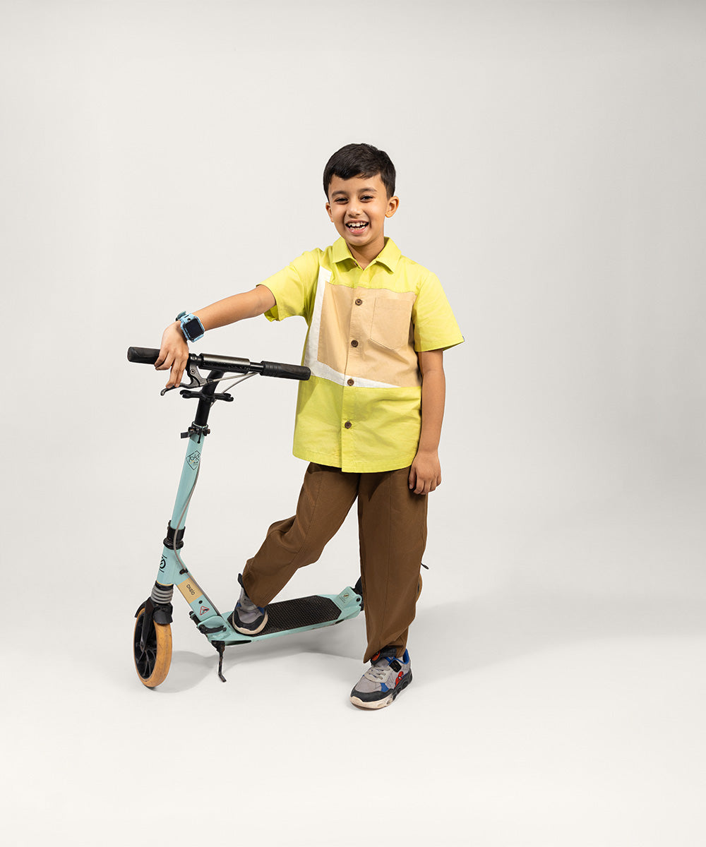 Street Smart Loose Fit Boys Shirt - Marshmallow